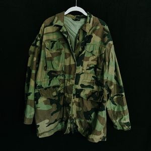 Topshop Oversized Camo Jacket
